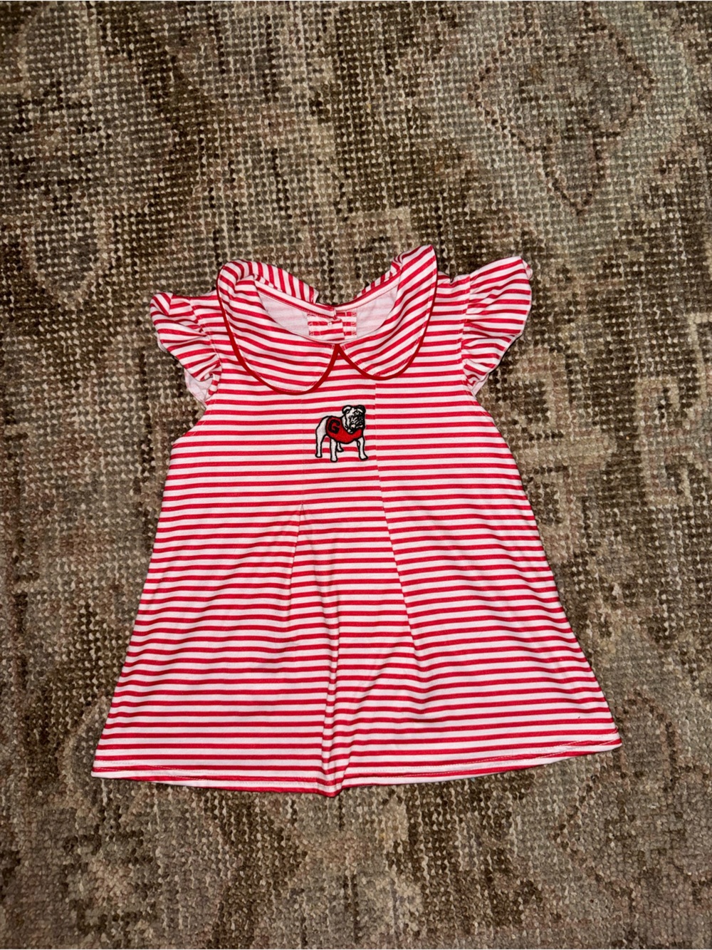 Red and White Striped Dress